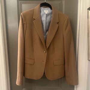 J. Crew Camel Blazer with Gold Accent